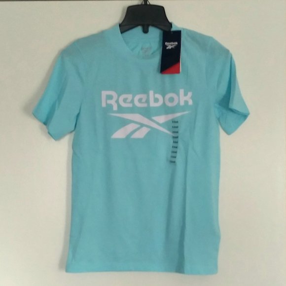 🆕 Reebok Women's Training Essentials Graphic T-Shirt, Blue Digital Glow, NWT - Picture 4 of 9